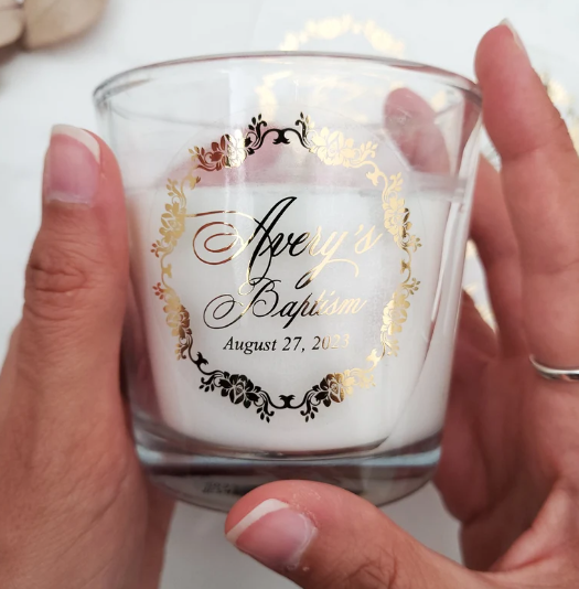 sticker transparente con foil