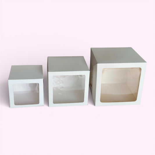 Caja Pastel alto ventana acetato